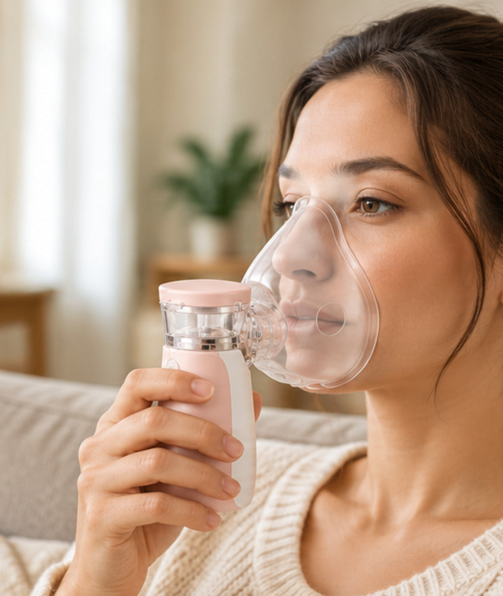 Ručni mesh inhalator sa maskom i usnikom