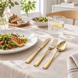 Set pribora za jelo u poklon kutiji — 24 kom, zlatna boja