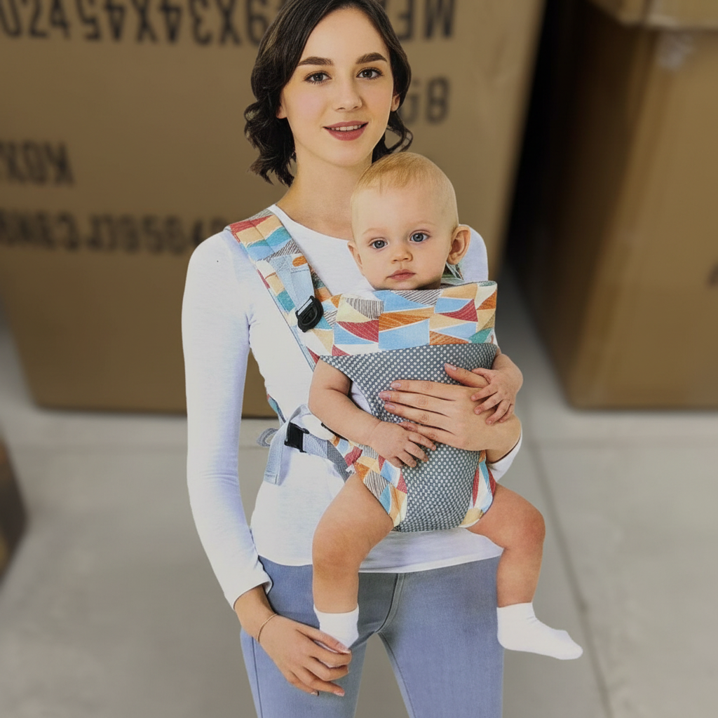 Nosac za bebe sa ergonomskim sedistem - sareni dezen