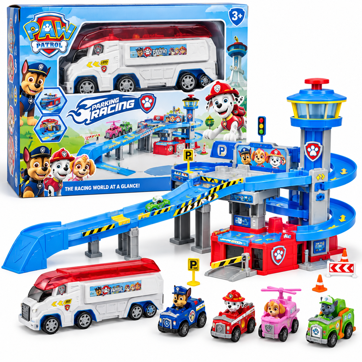 Paw Patrol parking i trkačka staza sa vozilima