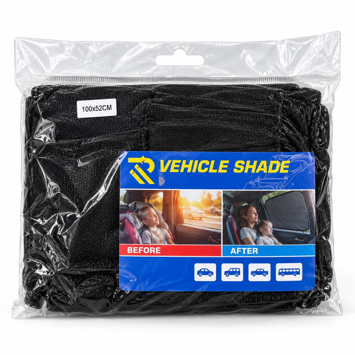Mrežaste navlake za auto prozore 100 × 52 cm – 2 komada