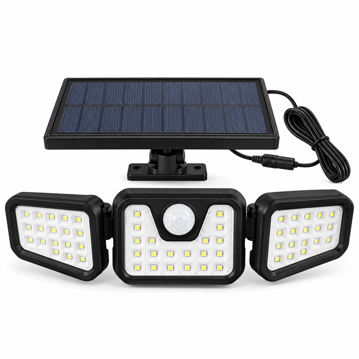 Solarni LED reflektor sa tri svetlosna panela