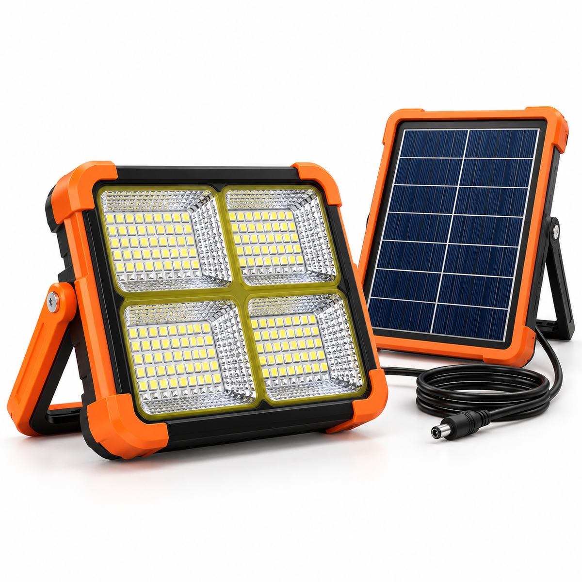 Prenosni solarni LED reflektor sa 4 svetlosna panela 200w