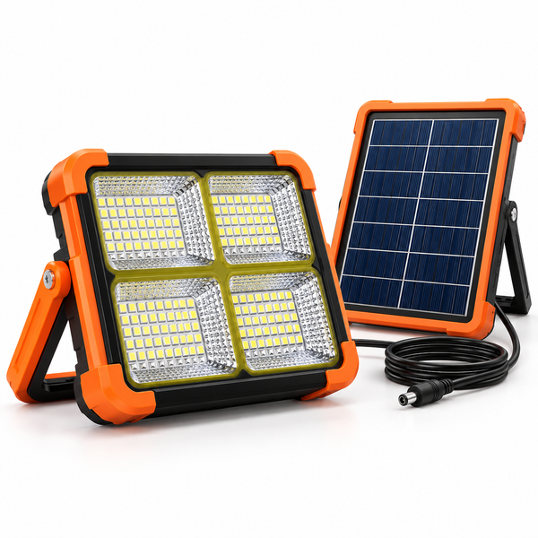 Prenosni solarni LED reflektor sa 4 svetlosna panela 200w
