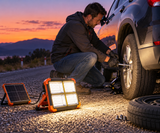 Prenosni solarni LED reflektor sa 4 svetlosna panela 200w