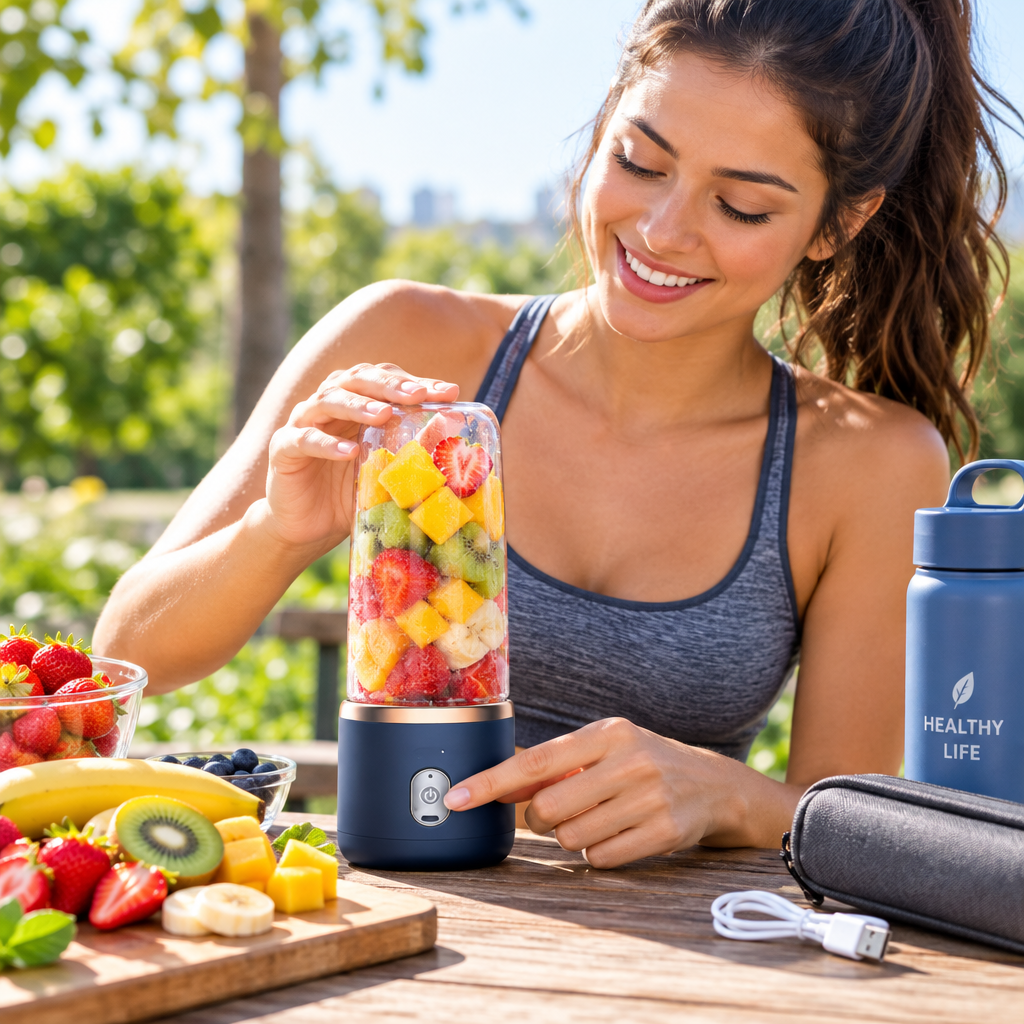 Prenosivi Električni Blender 400ml – USB Punjenje, Sveze Voće na Dlanu